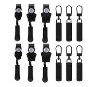 Kznifmk Kit di ricambio riparazione chiusura a scorrimento, 12 pezzi, teste a vite a denti scorrevoli universali a fissaggio istantaneo, chiusura a cerniera, 3 diverse misure