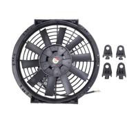 Kznifmk Kit di ventola per serbatoio radiatore di raffreddamento elettrico a lama nera destra universale da 10 pollici 12 V 80 W 2100 giri/min