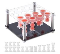 Kznifmk Kit fai da te di pezzi di scacchi composto da 1 supporto per scacchi e 16 stampi per scacchi per stampi a scacchi in resina epossidica e supporto in metallo