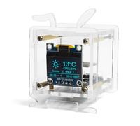 Kznifmk Kit fai da te per mini orologio elettronico ESP8266 con previsioni meteorologiche, supporto WiFi 2.4G e pratica di saldatura fai da te
