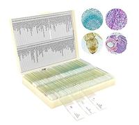 Kznifmk Lame di Microscopio Lame di Microscopio in Vetro con Esemplari dei bambini, Lame di Microscopio per Microbiologia Adulto nei Bambini, 100PC