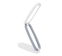 Kznifmk Lampada da Scrivania A LED per Ufficio e Casa, Lampada Ricaricabile Pieghevole e Portatile, Luce Wireless per Lettura, Bianca