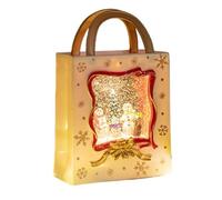 Kznifmk Lanterna di Natale con Neve, Globo di Neve Illuminato Musicalmente, Lanterna A Batteria, Luce Notturna, Borsa, Globo di Neve Elettrico
