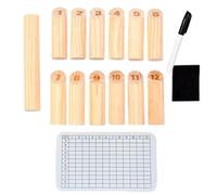 Kznifmk Legno Bowling in Legno Duro Set di Blocchi Numerati