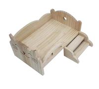 Kznifmk Letto in Legno per Bambole Letto in Legno Universale Bambola in Legno FAI DA TE Mini Letto per Bambole Regalo Festa dei Bambini (Gattino)