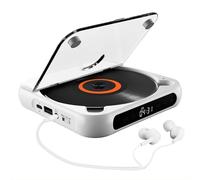 Kznifmk Lettore CD Bluetooth Altoparlante BT Portatile Schermo LED Lettore Stereo Qualità del Suono HiFi Batteria Ricaricabile Integrata
