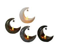 Kznifmk Luce Decorativa Eid Mubarak LED Luce Notturna Elettronica Luminosa Stella Luna Candela Illuminazione Decorazioni Musulmane Ramadan