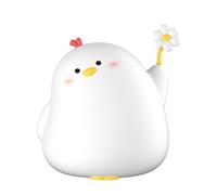Kznifmk Luce Notturna con Pollo, Luce Notturna per Camera/Comodino, Lampada Morbida In Silicone con Timer da 30 Minuti e Spegnimento Automatico, Regalo Perfetto