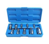 Kznifmk Manicotto a Dodici Angoli Trapano Scanalato Tripartito Professionale Manicotto di Trapano a Chiave Sostituibile Kit Auto Antimanomissione