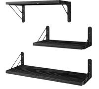 Kznifmk Mensola da parete con cornici nere di diverse dimensioni. Cornice da parete in legno per mobili per la casa