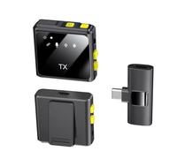 Kznifmk Microfono Lavalier chip 2,4 G a riduzione intelligente del rumore, perfetto per la trasmissione in diretta sul telefono, Plug Play