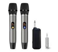 Kznifmk Microfono UHF - di microfono professionale dinamico portatile per canto karaoke, chiesa, parola