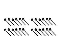 Kznifmk Mini Cucchiaini da Dessert Cucchiaini da caffè Cucchiaini Placcati Neri Manico Smerigliato per Dessert tè Gelato Torta caffè Set di 24