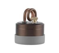 Kznifmk Mini fornello ad alcool per esterni portatile a guscio solido, potente e sicuro per campeggio, fornello a carte antivento colore caffè
