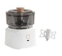 Kznifmk Mini robot da cucina elettrico con tritacarne per aglio da 350 ml con ricarica USB per cipolle, carne e spezie con miscelatore bianco