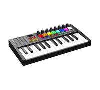 Kznifmk Mini Tastiera di Controllo MIDI Portatile USB, Tastiera Sequencer, Pads Batteria Retroilluminati, 8 Pulsanti, OLED, Controller 25