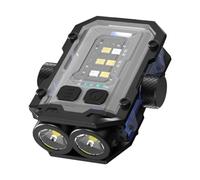 Kznifmk Mini Torcia Portachiavi con Morsetto Attrezzature Per Esterni, Torcia Elettrica con Portachiavi Giroscopico e Torcia a Morsetto