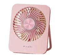 Kznifmk Mini Ventilatore da Tavolo Pieghevole per Esterni Sottile, Leggero, Silenzioso, Forte, Portatile da Parete Rosa