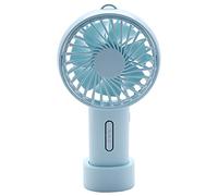 Kznifmk Mini ventilatore tascabile con ventola di raffreddamento USB a base 3 velocità Ventilatore da scrivania a casa (blu)