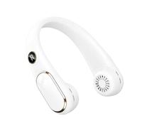 Kznifmk Mini Ventola di Raffreddamento Foglie da Ufficio Appesa al Collo con Ricarica USB