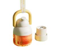 Kznifmk Miscelatore portatile per frullati e frullati bottiglia d'acqua anti-perdita con cannuccia rimovibile pressa per agrumi portatile senza C