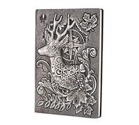 Kznifmk Nuovo Blocco Note Rilievo Retro di Alta Qualità Europeo Blocco Note Regalo di Alta Qualità Notebook Commemorativo Del Turismo Argento