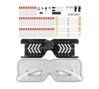 Kznifmk Occhiali Luminosi Kit di Pratica Saldatura Occhiali LED Attivati Suono Kit Elettronica Fai Da Te per Progetto Di Apprendimento B