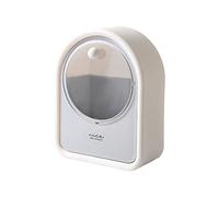 Kznifmk Oggetti di Cotone Montati un Parete per il Bagno Organizzatore per il Bagno Tampone per Tamponi di Cotone nel Plastica Contenitore Cosmetico,Bianca