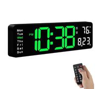 Kznifmk Orologio da parete digitale, grande display digitale con , per soggiorno, camera da letto, arredamento, regalo per anziani