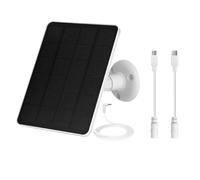 Kznifmk Pannello Solare per Telecamera di Sicurezza Esterna Caricabatterie per Pannelli Solari Impermeabili 5 W per Ring Spotlight Cam plus/Pro