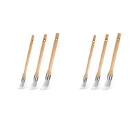 Kznifmk Pennello di Rifinitura, Kit di Strumenti di Pittura Bordo, Pennelli di Trim Rotondi per Angoli, Ritocchi, Opere D'Arte, Bordi di Pareti di Casa, Confezione da 6