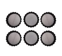 Kznifmk Pentole per Quiche Mini Set di Padelle per Crostate con Fondo Rimovibile Casi di Lattine per Crostate Base Allentata Stampo per Crostata Stampo per Torta di Formaggio