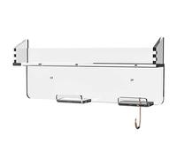 Kznifmk Porta-Asciugacapelli da 1 Pezzo Portaoggetti da Parete Mensola da Bagno Asciugacapelli Universale Trasparente