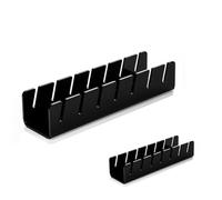 Kznifmk Porta Cappelli, 2 Pezzi Installazione, Organizer per Cappelli in Acrilico per 14 Berretti da Baseball, Porta Cappelli per Baseball, Nero