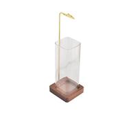 Kznifmk Portaincenso per Bastoncini, Porta-Bastoncini di Incenso Raccogli-Cenere con Vetro Rimovibile [Anti-Cenere Volante], Porta-Bruciatore di Incenso Facile da Usare