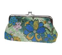 Kznifmk Portamonete da fiore con sacchetto di per (verde)