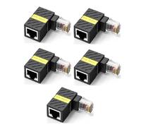 Kznifmk Presa di rete RJ45 girevole a 360° Gomito ad angolo retto a 90 gradi Adattatore Gigabit Convertitore Universale a
