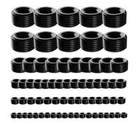 Kznifmk Raccordo Tubo in Acciaio al, 1/8 1/4 3/8 1/2 3/4 Po, Kit Assortimento Raccordi Tappo Tubo Boccola a Filettatura Interna Esagonale Maschio, A
