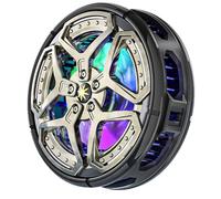 Kznifmk Raffreddatore per Cellulare 2 in 1 Magnetico/Clip Posteriore, Ventilatore di Raffreddamento, Radiatore, Effetti di Illuminazione RGB per Telefono e Tablet, A