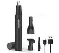 Kznifmk Rasoio a setole per orecchie e naso Rasoio per naso per donne Rasoio per di naso ricaricabile USB IPX7 Trimmer impermeabile Tosaerba