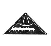 Kznifmk Righello Triangolare per la Lavorazione Del Legno Righello Speciale ad Angolo Retto in Lega di Alluminio per la Lavorazione Del Legno Righello Angolo Metrico da 7 Pollici a 90 Gradi Nero
