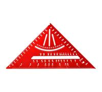Kznifmk Righello Triangolare per la Lavorazione Del Legno Righello Speciale ad Angolo Retto in Lega di Alluminio per la Lavorazione Del Legno Righello Angolo Metrico da 7 Pollici a 90 Gradi Rosso