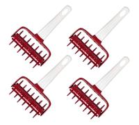 Kznifmk Ruota di Cuscinetto per Perforatrice Pizza, Rullo per Pizza, Accessori per Forno per Pizza, Affettatrice per Pizza, Utensili da Cucina Antiadesivi, Rosso