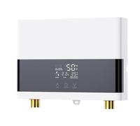 Kznifmk Scaldabagno Elettrico, Scaldacqua Istantaneo con Telecomando, Valvola di Controllo della Temperatura Acqua, Touch Screen LCD, A