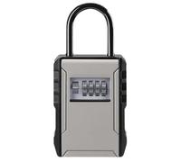 Kznifmk Scatola Chiave di Password di Grande Spazio Cassaforte Chiave Auto Grigio per Appartamento Lockbox Installazione Gratuita Mobile