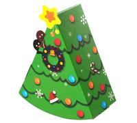 Kznifmk Scatola di caramelle a forma di albero di Natale fai da te biscotto snack scatola di imballaggio di cottura regalo per bambini verde
