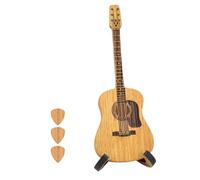Kznifmk Scatola per plettri per chitarra acustica con supporto, contenitore di immagazzinaggio per plettri per chitarra portatile fatto a mano, accessorio per chitarra