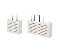 Kznifmk Scatola portaoggetti da parete per router WiFi - Organizzatore di cavi elegante per la decorazione di interni