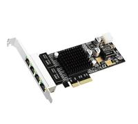 Kznifmk Scheda di rete 4 porte PCIE POE Convertitore Ethernet Industriale Gigabit 10/100/1000M Adattatore PCI-E 1 Chip Intel350