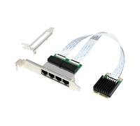 Kznifmk Scheda di rete Ethernet Gigabit MiniPCIE 4 porte RJ45 10/100/1000 Mbps Scheda di rete Ethernet SAS I350-T4